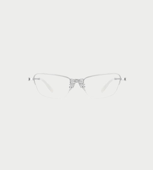 Crystal Bowknot Glasses Silver