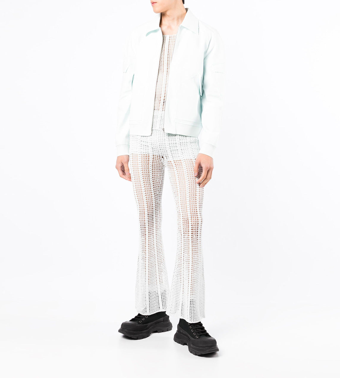 Dion Lee - Bias Cotton Bomber Clear Blue