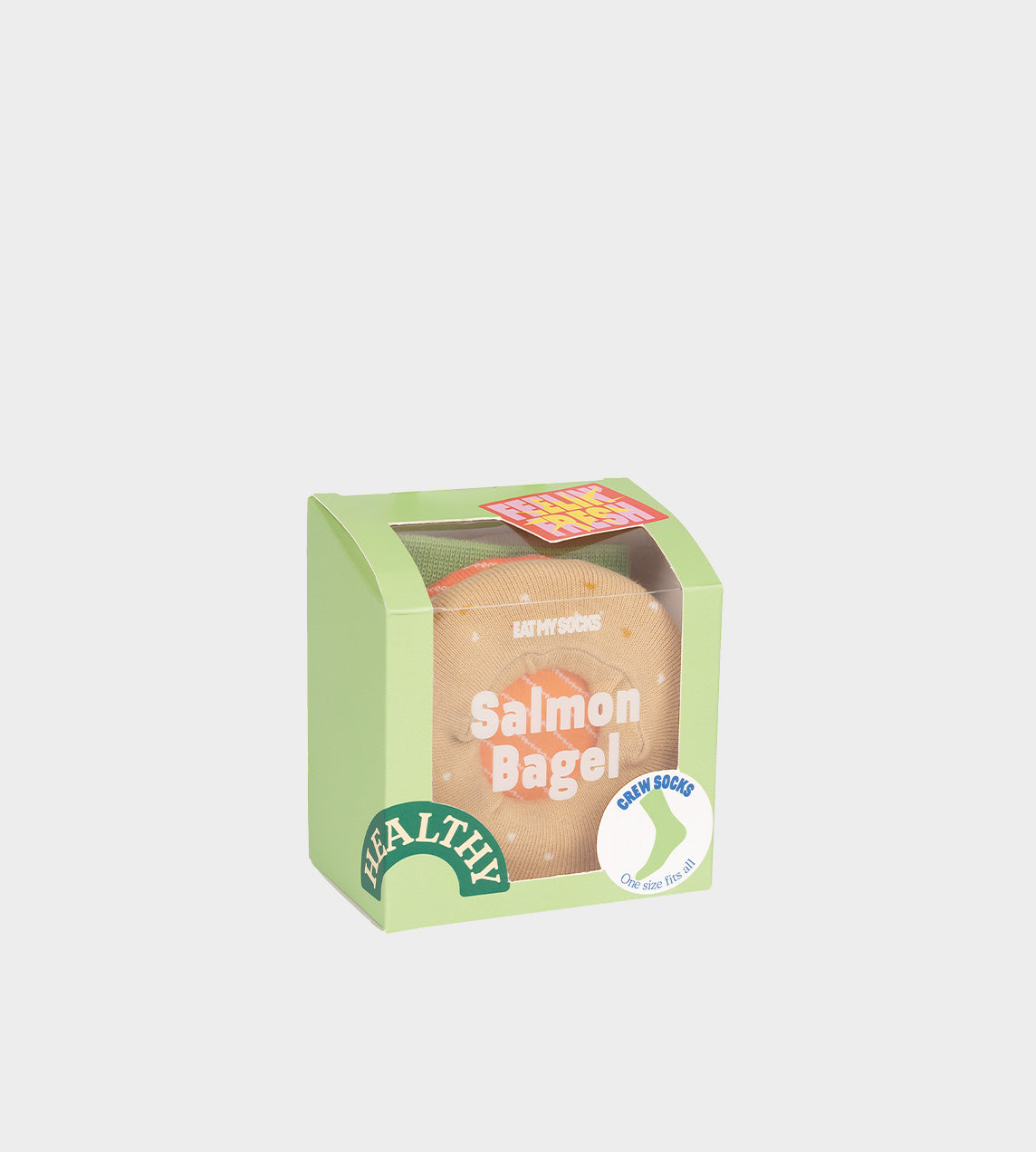 EAT MY SOCKS - Salmon Bagel Socks - 1 Pair