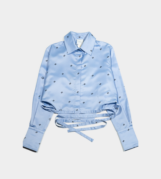Patou - Cropped Link Blouse Blue