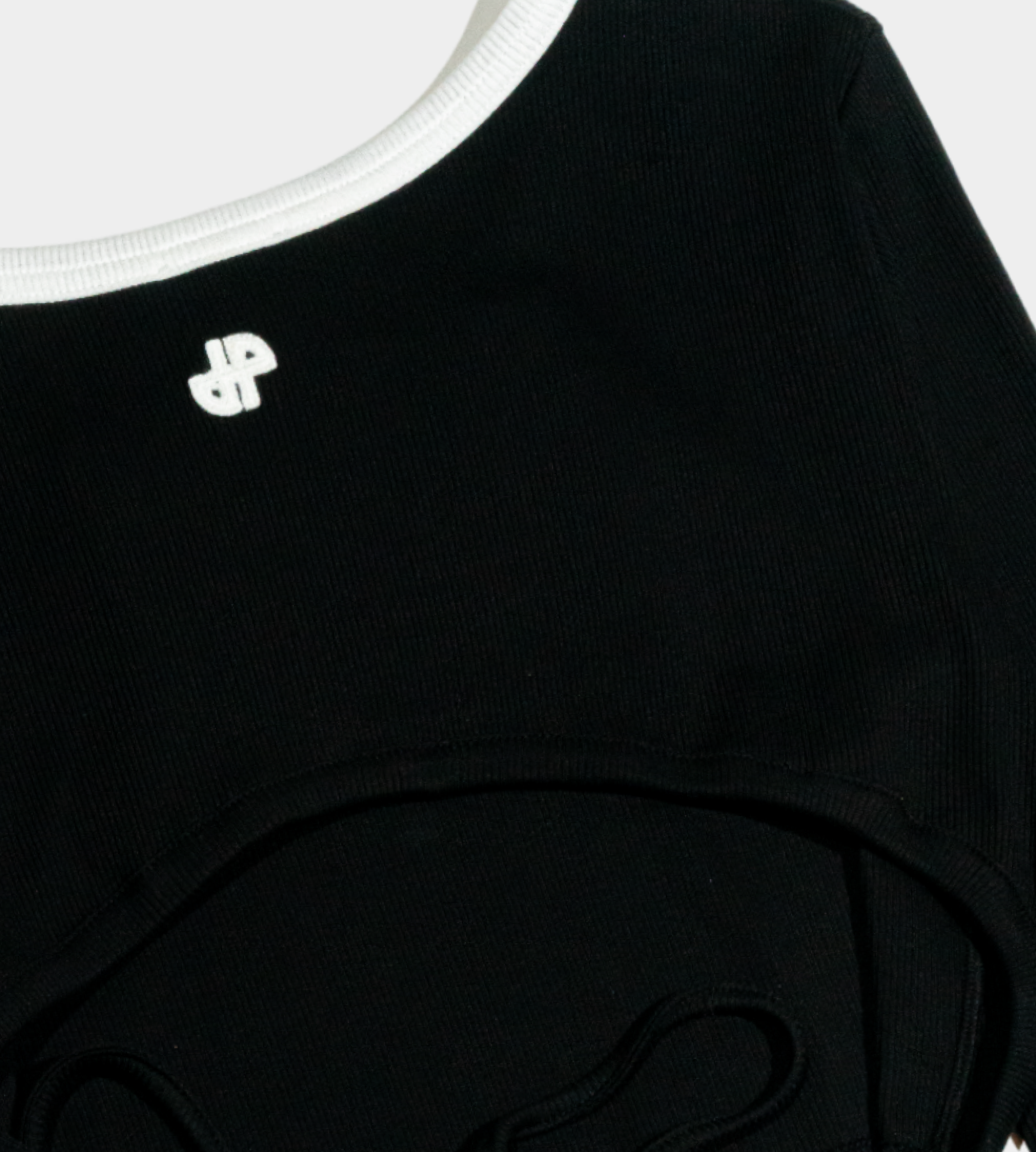 Patou - LS Link Rib T-Shirt Black