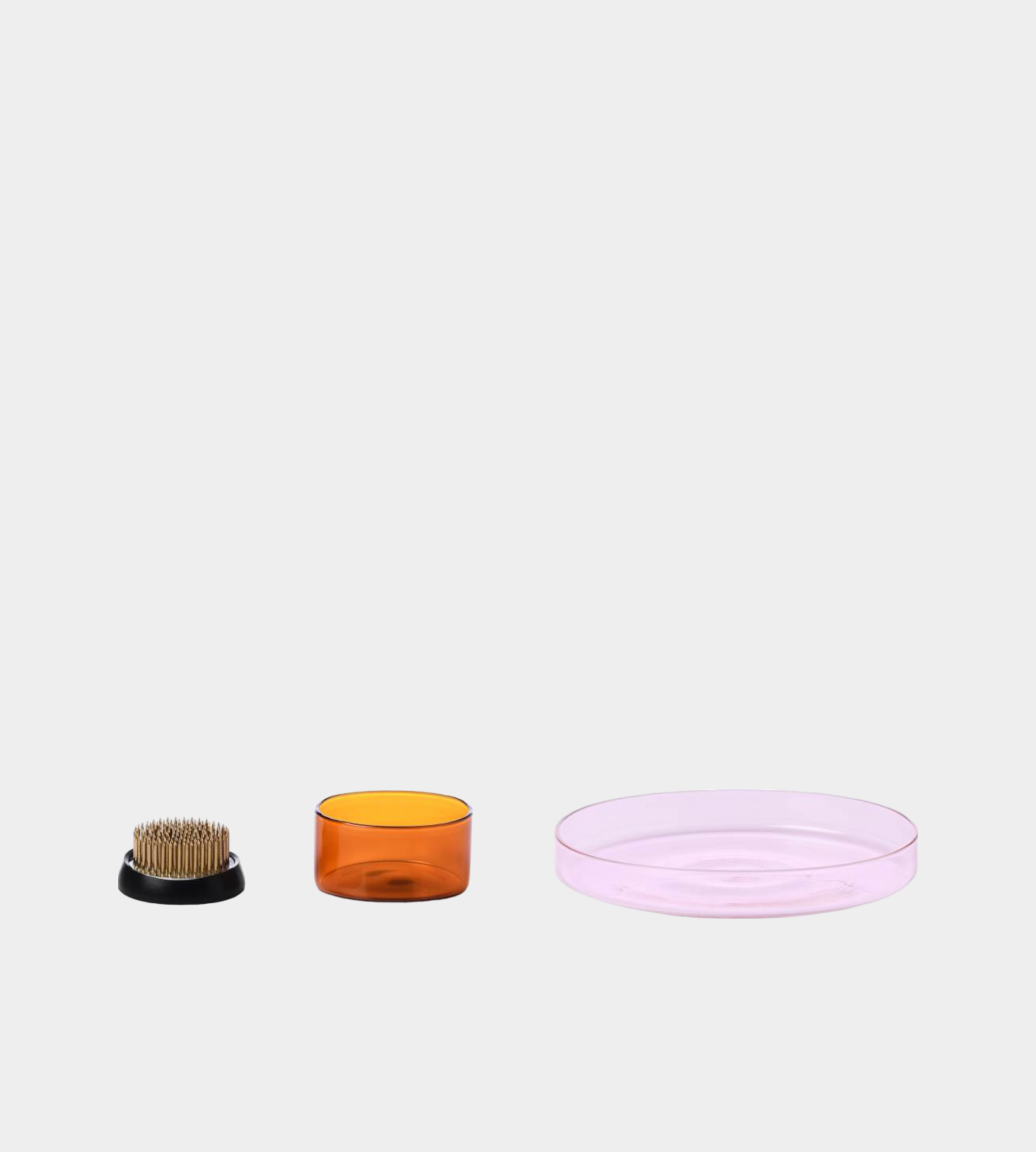 Ichendorf Milano - Kenzan Set Amber/Pink Tray 