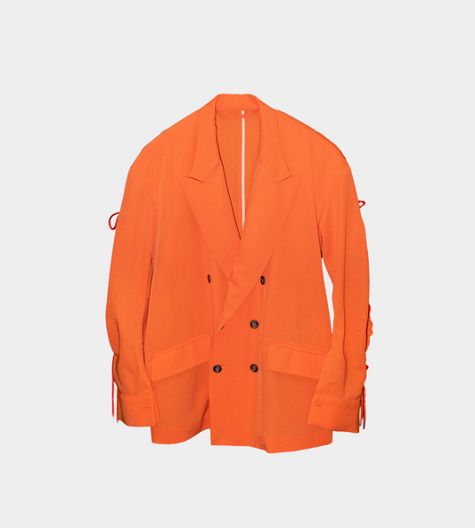 Gathered Hole Jacket Orange