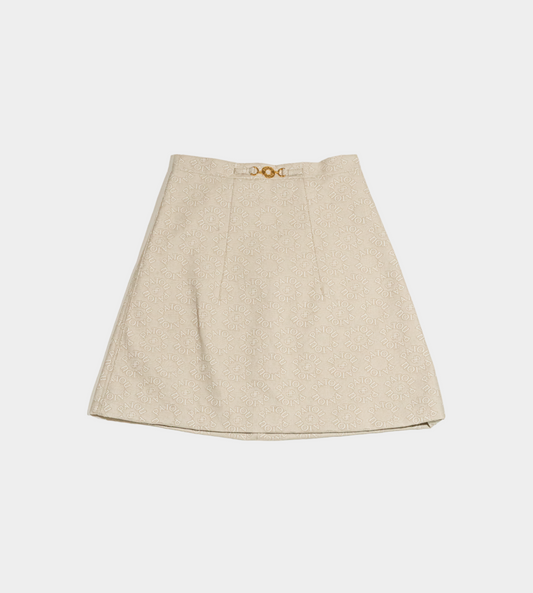 Patou - Medallion Jacquard Skirt Beige