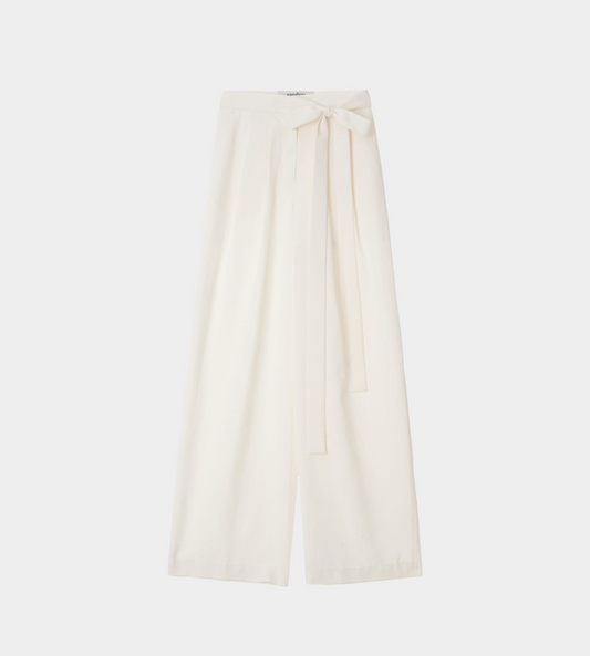 KIMHEKIM - Belted Wide Leg Trousers White