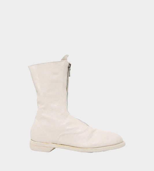 Guidi - 310 Front Zip Army Boot White
