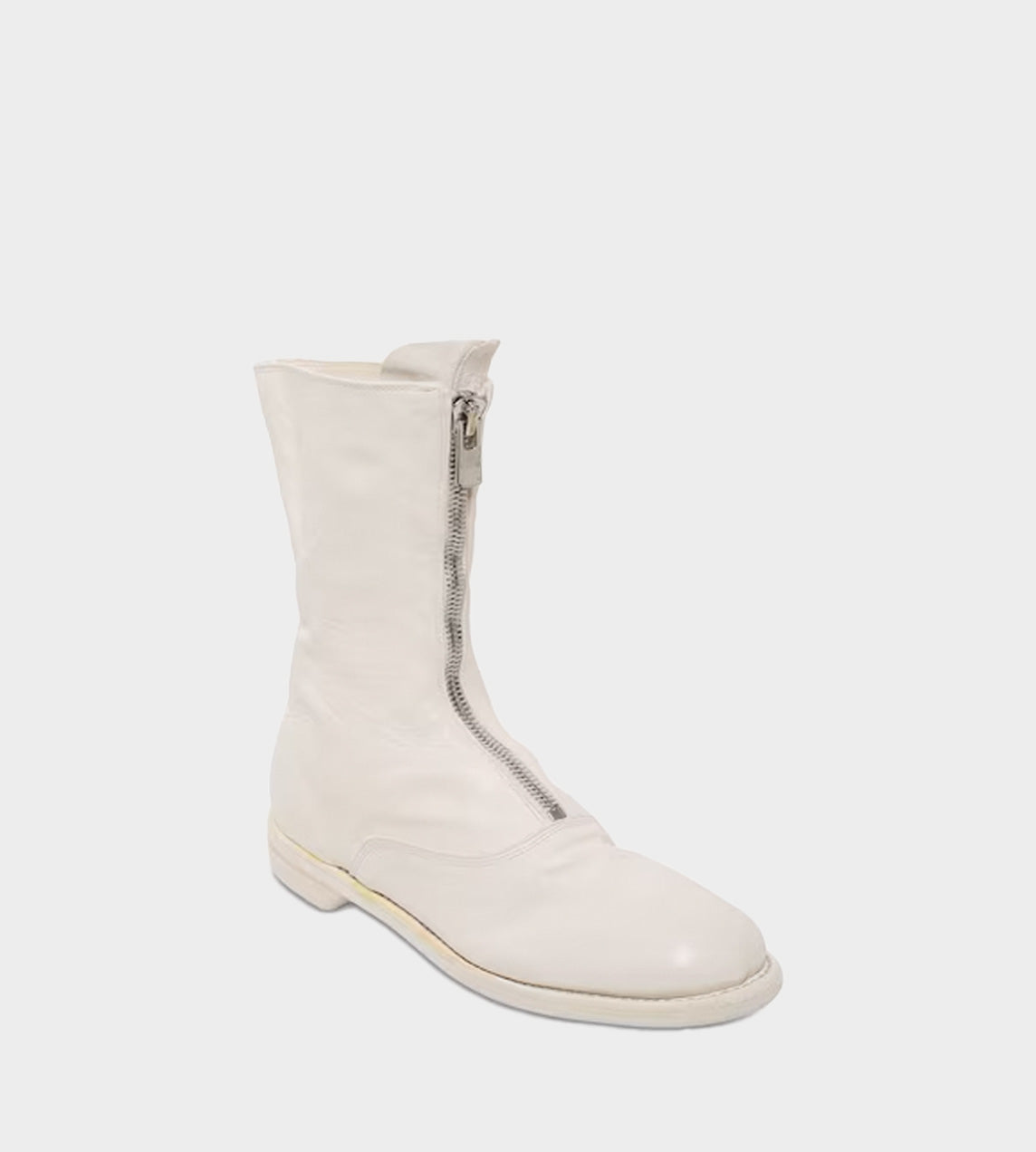 Guidi - 310 Front Zip Army Boot White