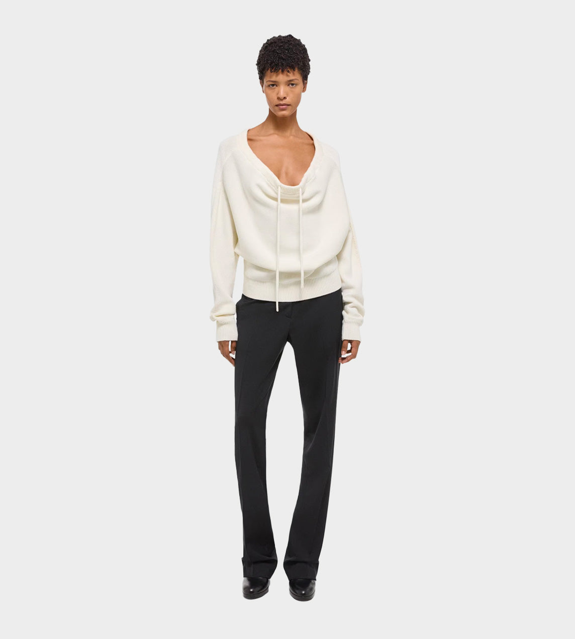Helmut Lang - Ruched Dolman Sweater Ivory