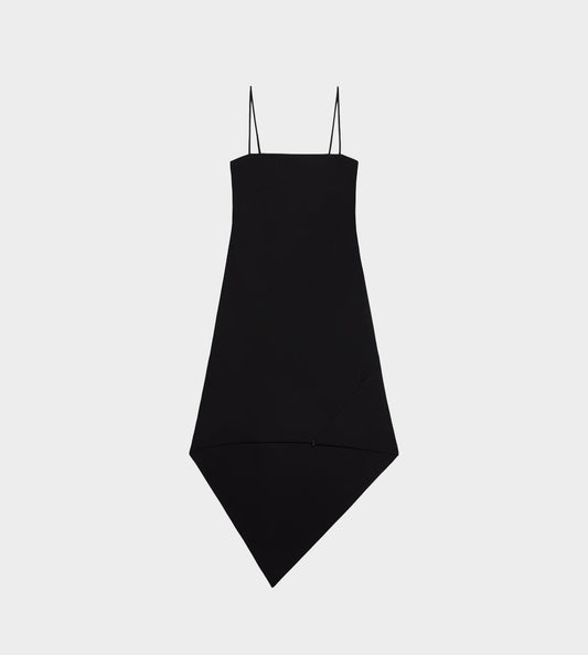 Helmut Lang - Scarf Hem Dress Black