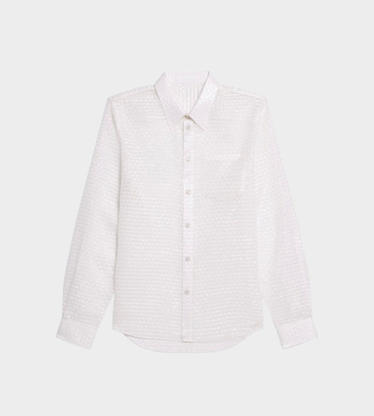 HELMUT LANG - Curved Bubble Wrap Shirt White