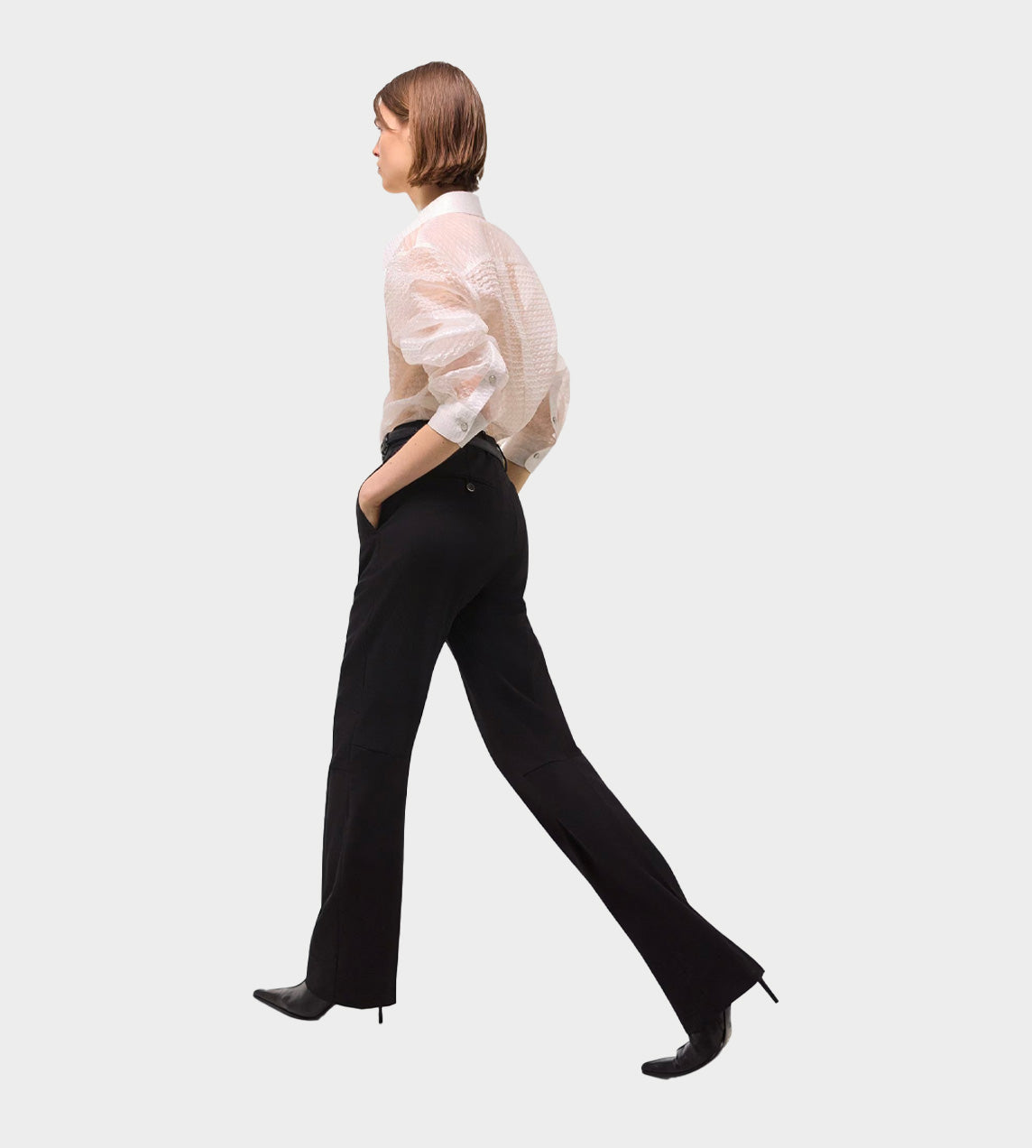 HELMUT LANG - Curved Bubble Wrap Shirt White