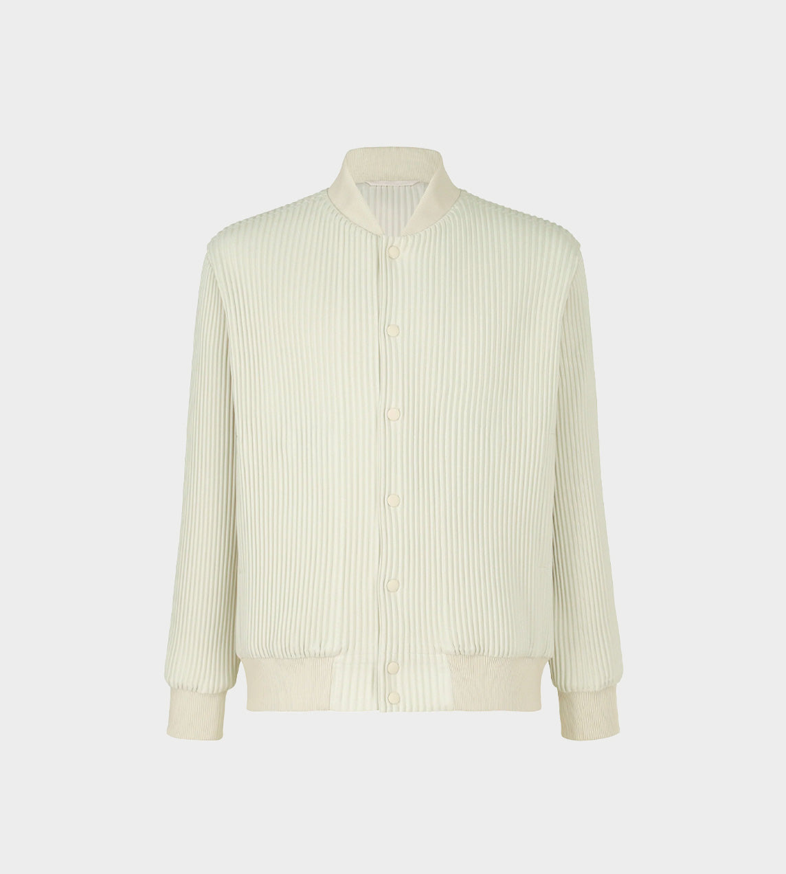 Homme Plisse Issey Miyake - Wool-like Bomber Jacket  Beige