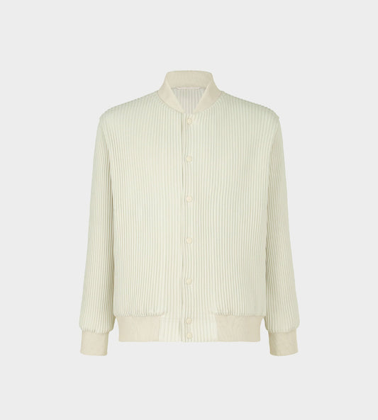 Homme Plisse Issey Miyake - Wool-like Bomber Jacket  Beige