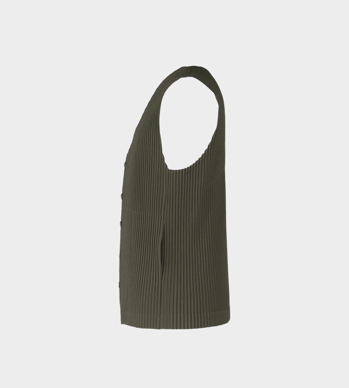 Homme Plisse Issey Miyake - Tailored Pleats Vest Ebony Khaki