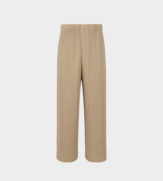 HOMME PLISSE ISSEY MIYAKE- Pleated Wide Leg pants Beige