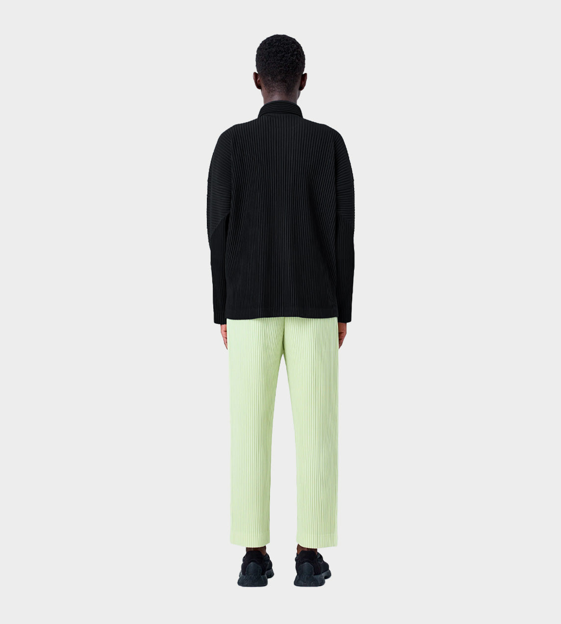 HOMME PLISSE - Pleated Button-up Shirt