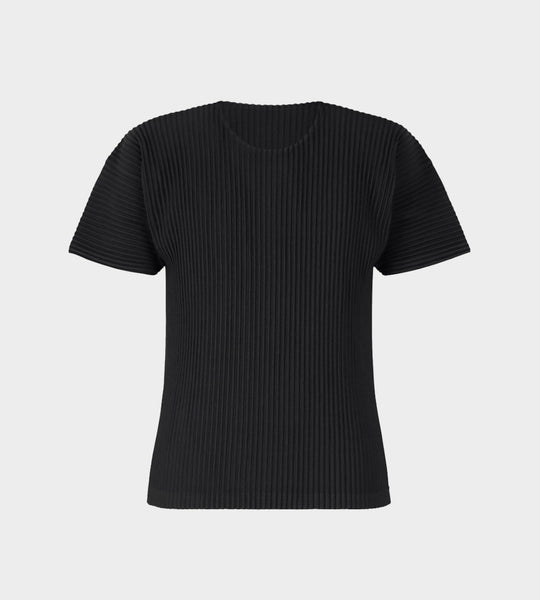 Tシャツ・カットソー HOMME PLISSE' ISSEY MIYAKE Men T-shirt Black HP56JK520 15 Homme Plissé Issey Miyake Basic pleats t-shirt | BLACK
