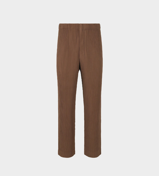 HOMME PLISSE ISSEY MIYAKE - Pleated Sepia Brown Pants – WDLT117