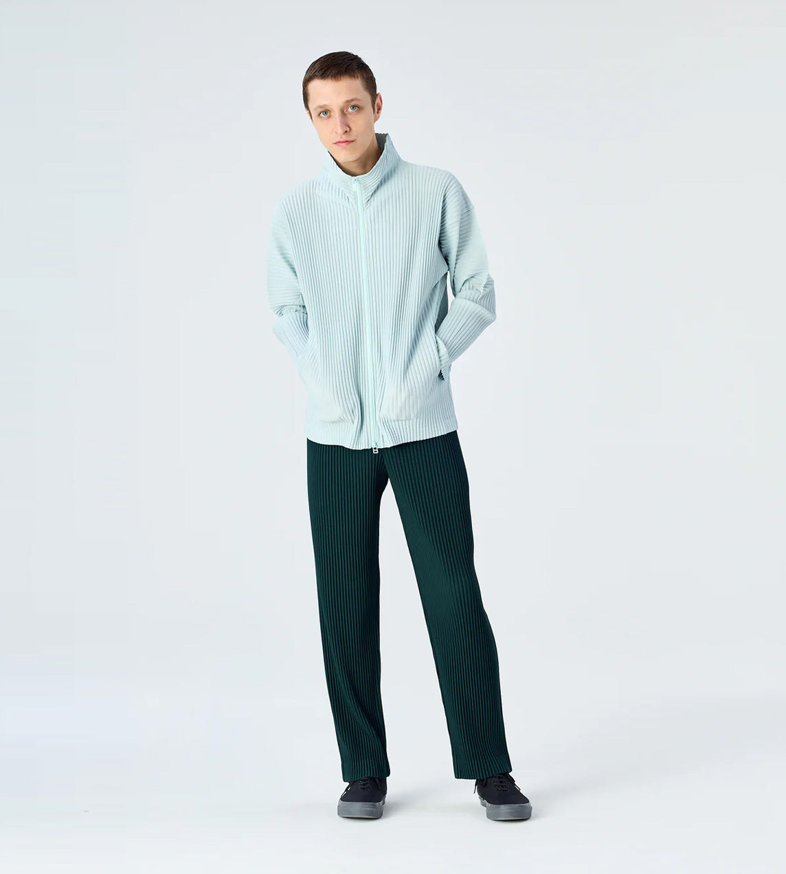Homme Plisse Issey Miyake - Colour Pleats Straight Leg Pant D.Green