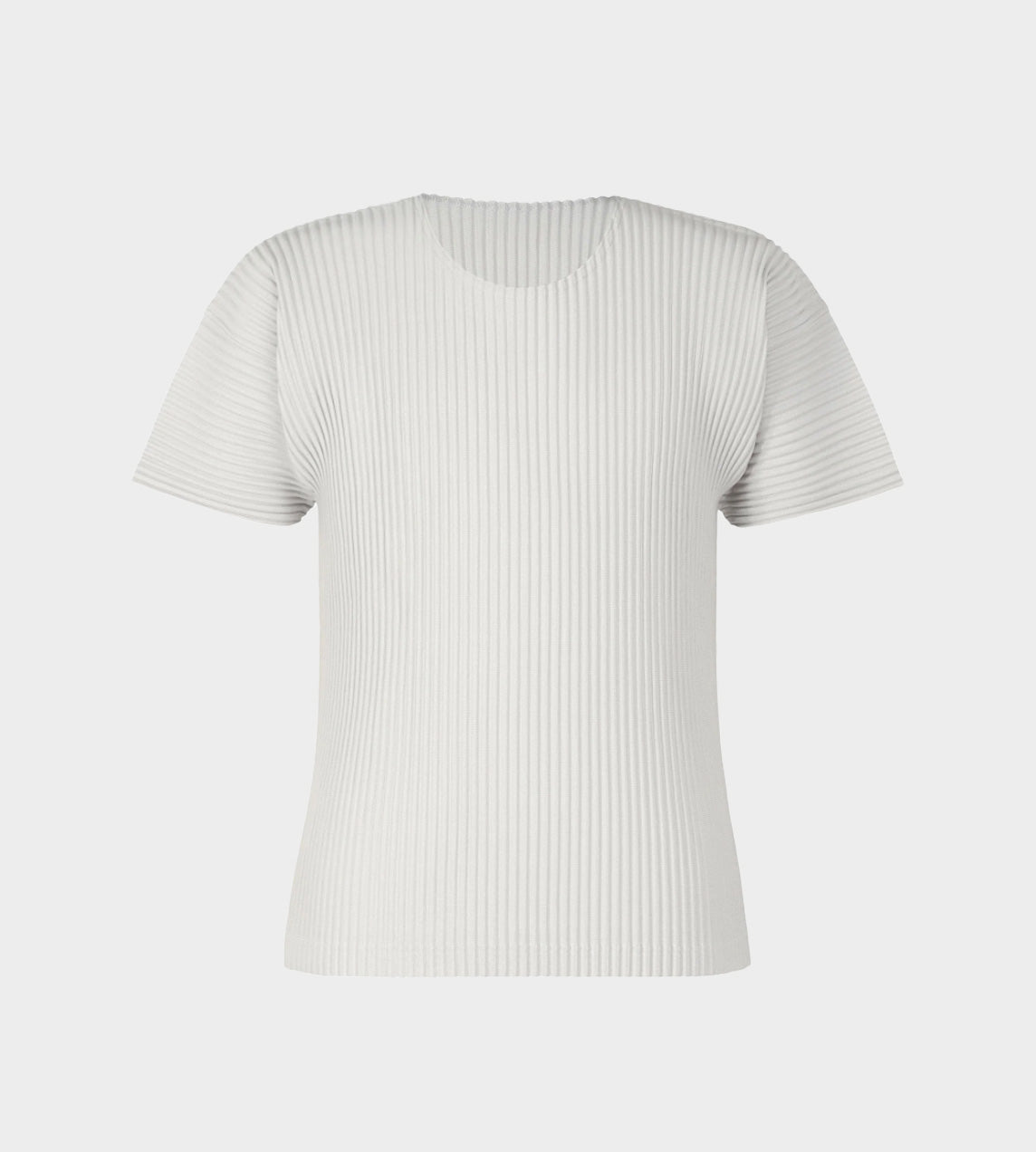Homme Plisse Issey Miyake - Basic Pleated Short Sleeve T-shirt L.Grey
