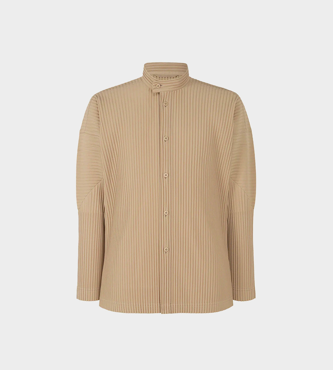 HOMME PLISSE ISSEY MIYAKE  - Pleated L/S Shirt Beige
