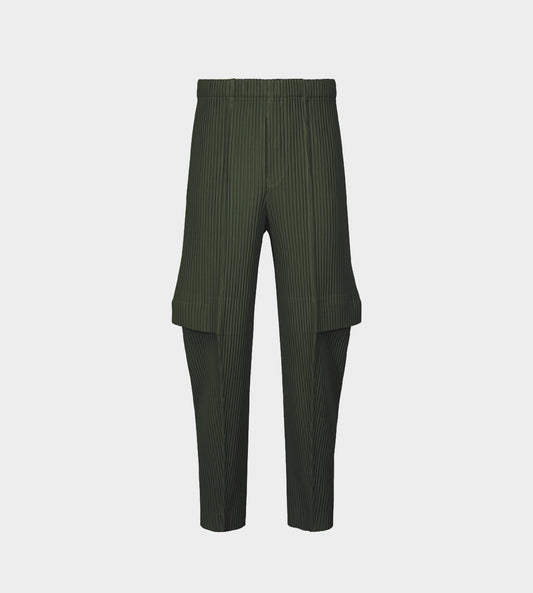HOMME PLISSE ISSEY MIYAKE - Cargo Pleated pants Green