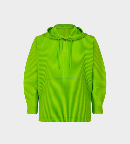 HOMME PLISSE ISSEY MIYAKE - Pleated MC Hoodie Yellow Green