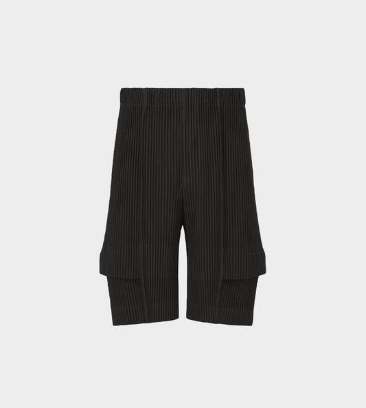 HOMME PLISSE ISSEY MIYAKE - Cargo Pleated Shorts Black