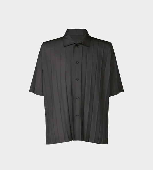 Homme Plisse Issey Miyake - Short Sleeve Edge Shirt Charcoal