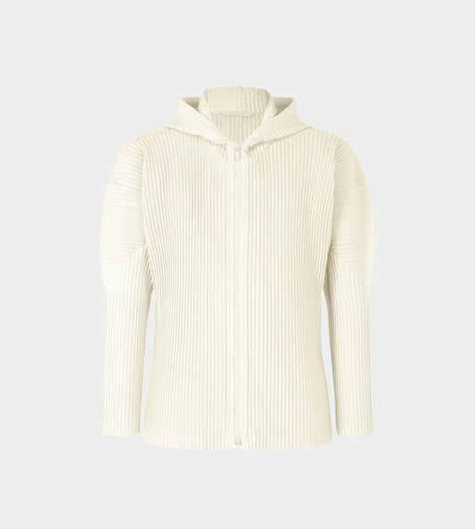 Homme Plisse Issey Miyake - Zip Front Cardigan White