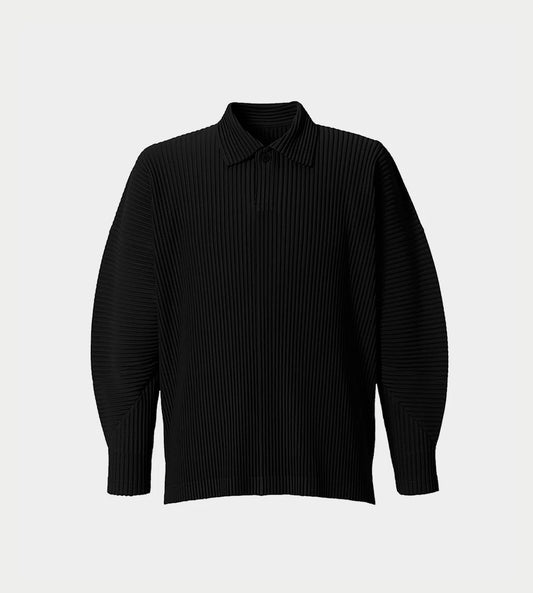 Homme Plisse Issey Miyake - Pleated Polo Shirt Black
