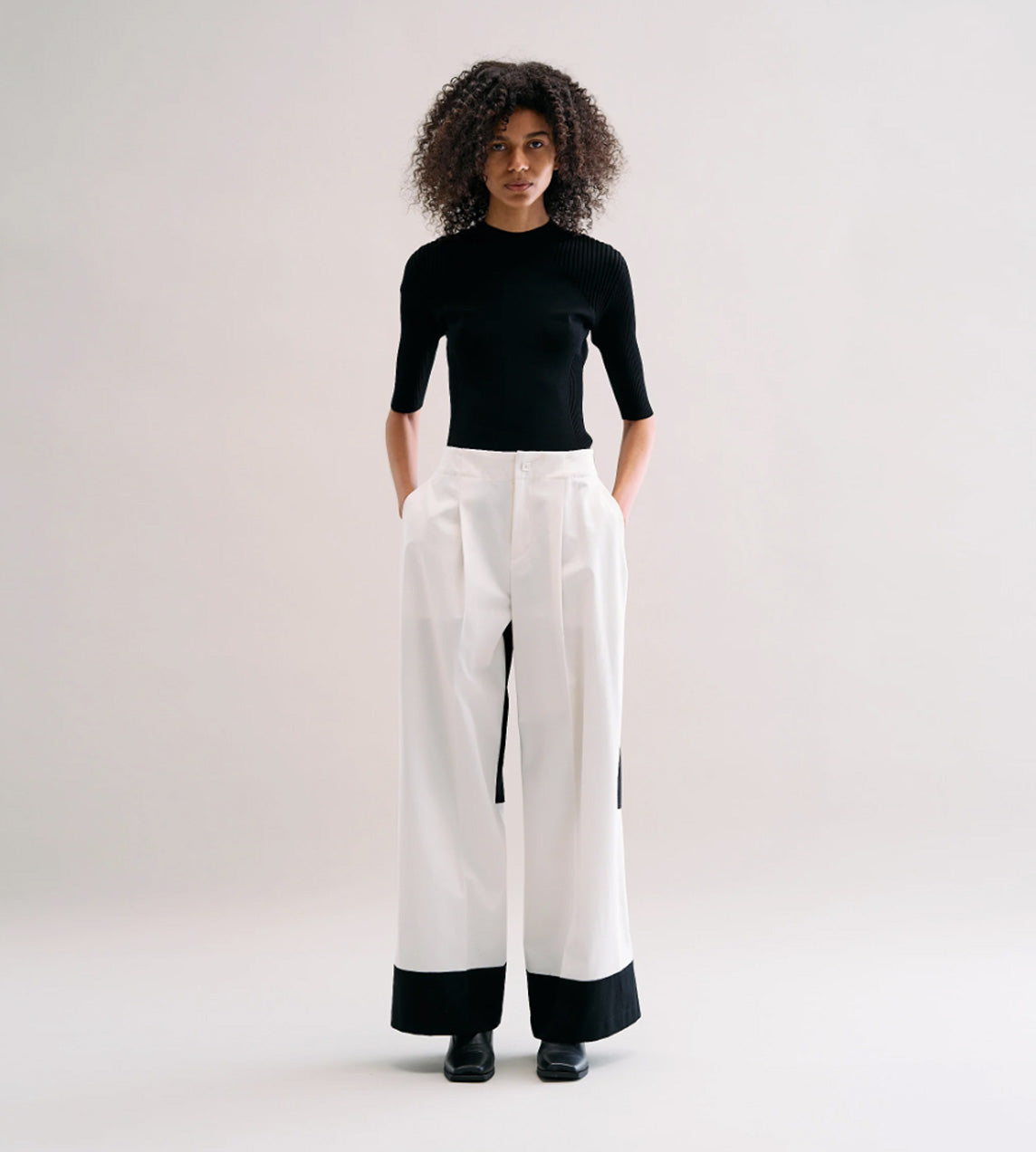 Issey Miyake - Square One Pants White/Black