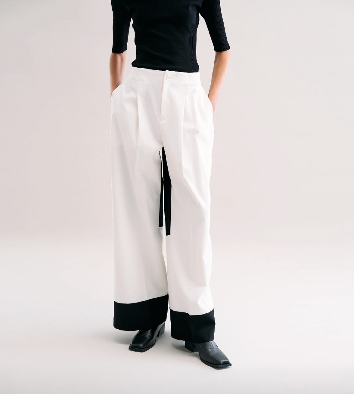 Issey Miyake - Square One Pants White/Black