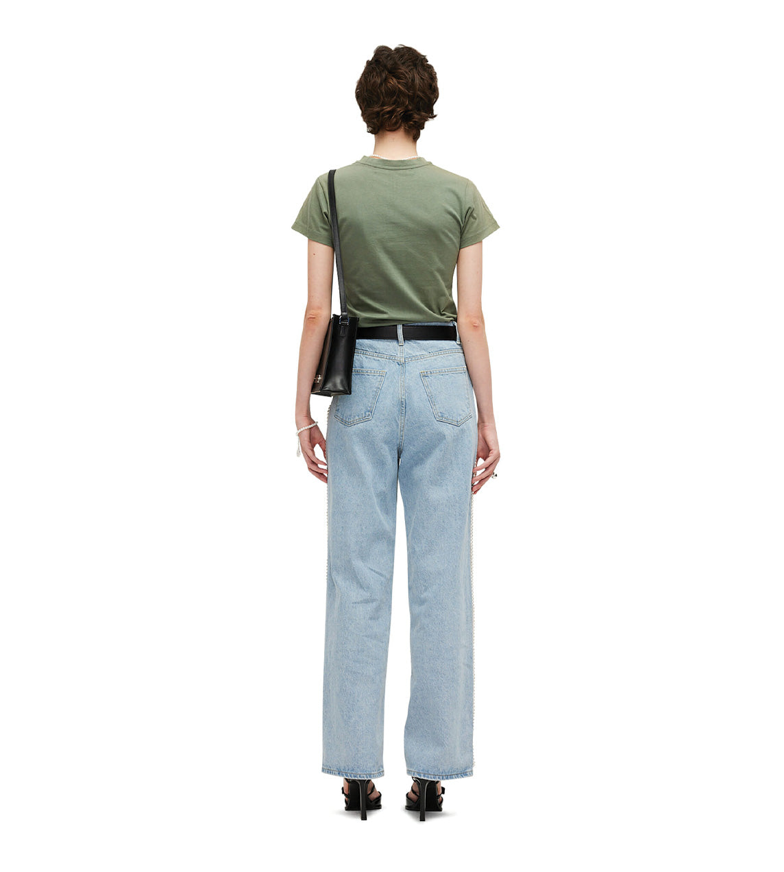 KIMHEKIM - Pearl Strip Wide Leg Jeans