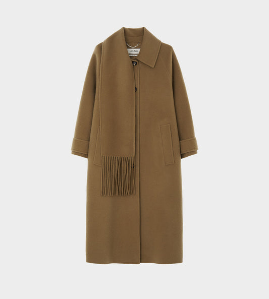 KIMHEKIM - Alpaca Fringe Scarf Long Coat
