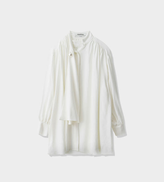 KIMHEKIM - Lavaliere Collar Shirt Ivory