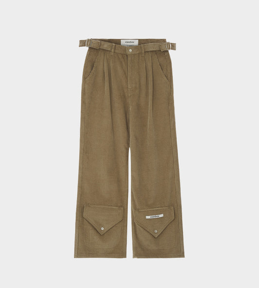 KIMHEKIM - Two Pocket Corduroy Wide Pants
