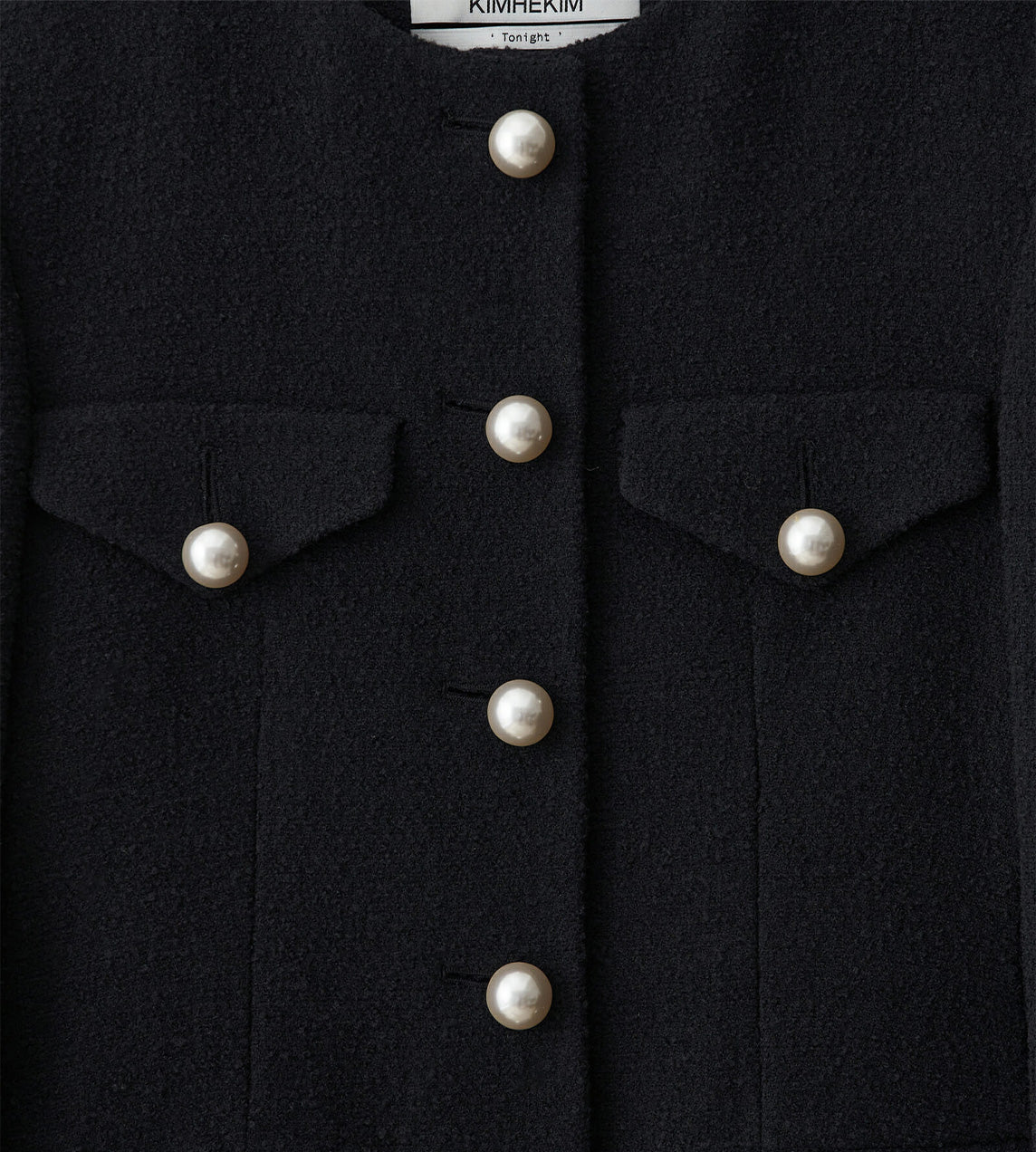 KIMHEKIM - Pearl Button Evening Coat Black