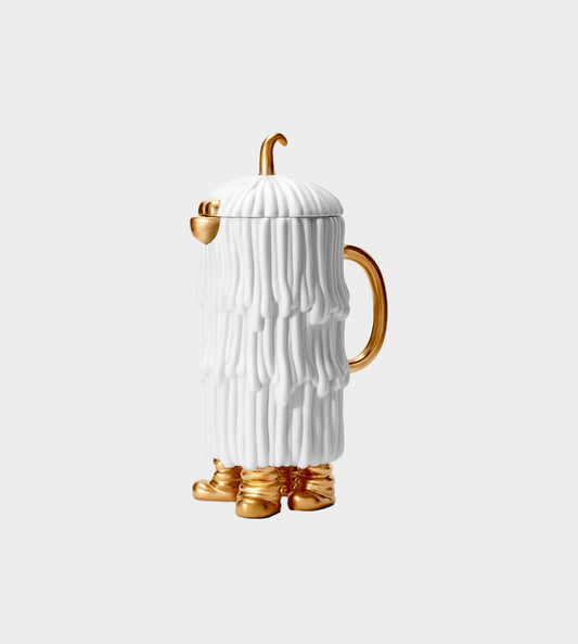L'OBJET - Haas Djuna Coffee/Tea Pot White/Gold