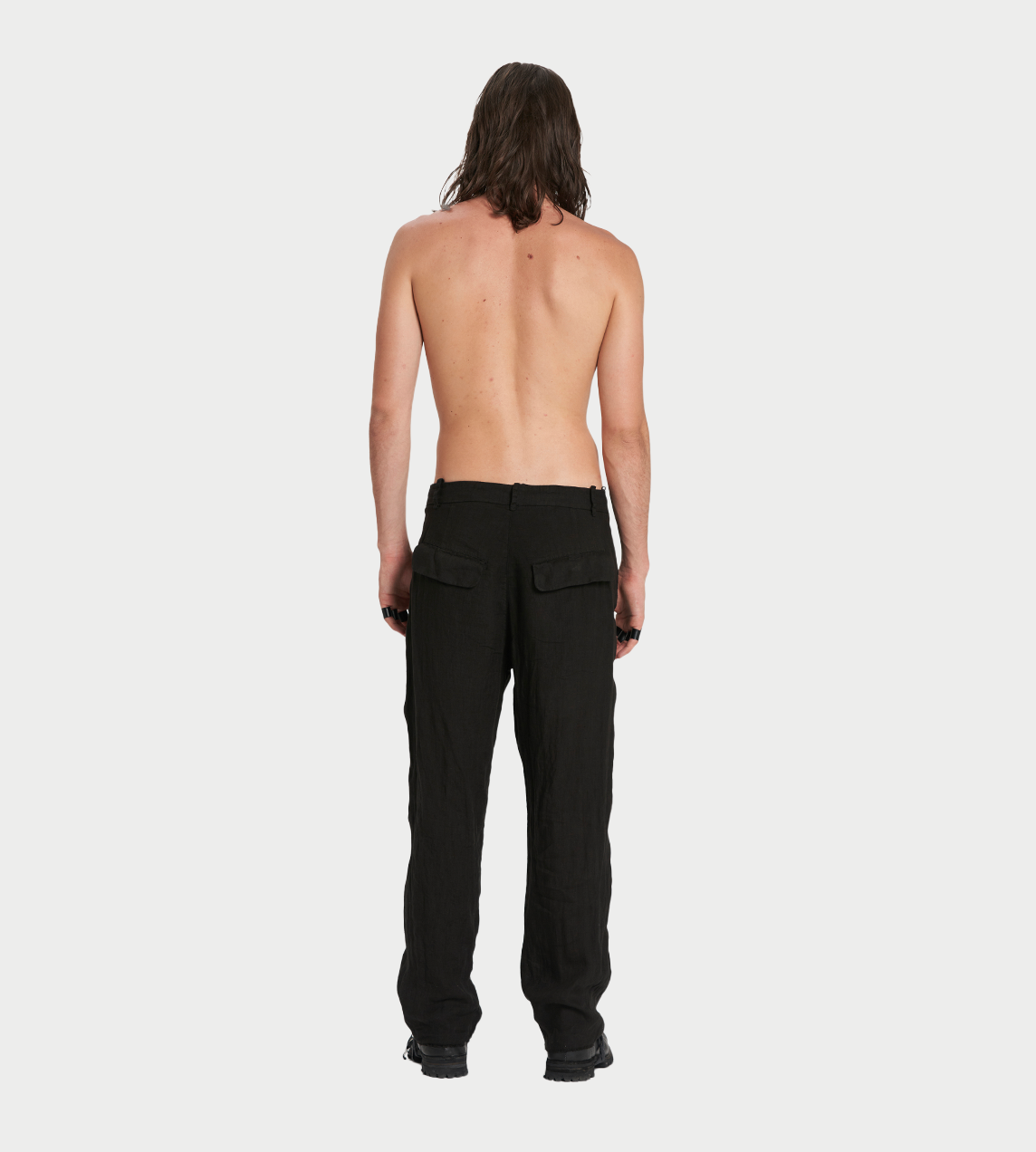 Masnada - Relax-fit Ram Pants Blk 