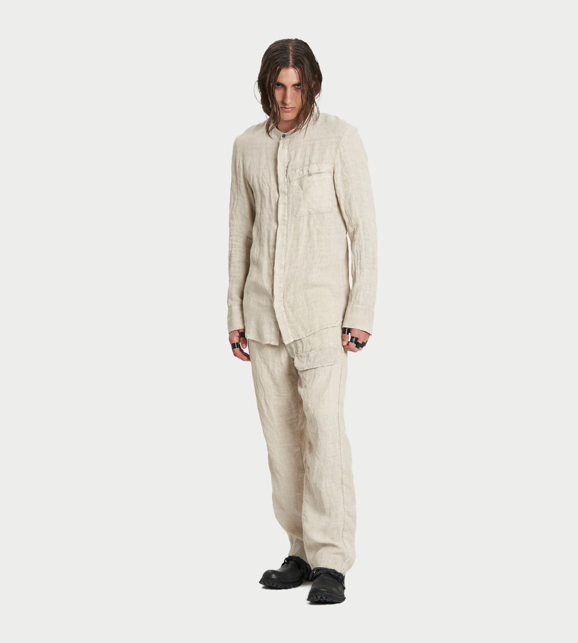 Masnada - Flint Round-collar Shirt 