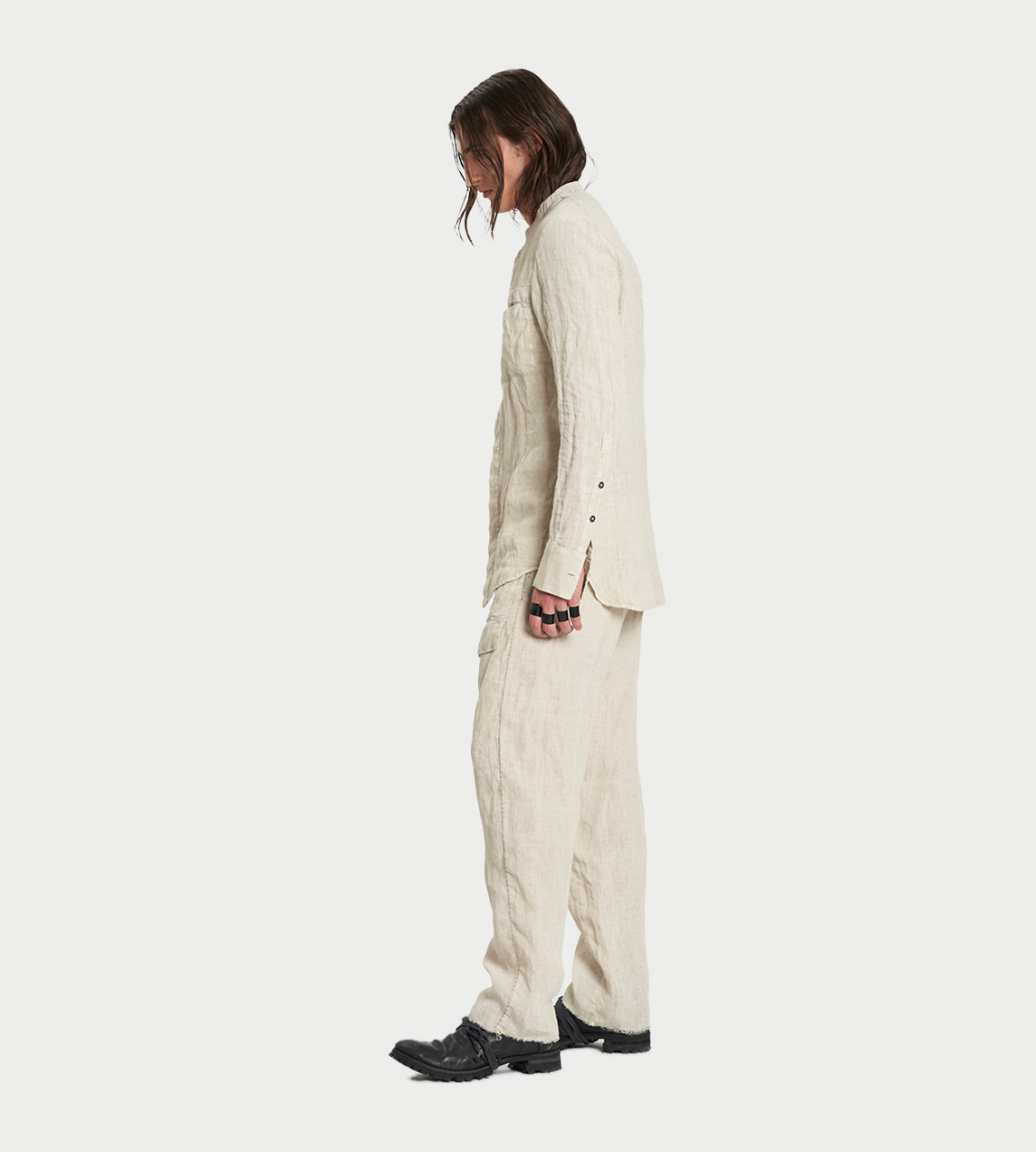 Masnada - Flint Round-collar Shirt 