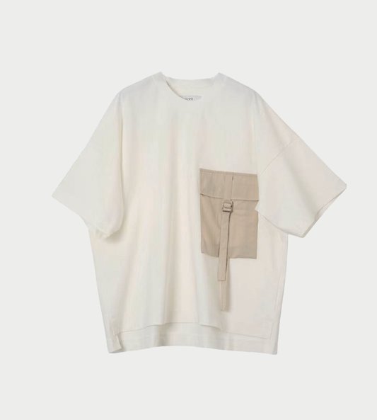 UJOH - Belt Pocket Cropped Tee White