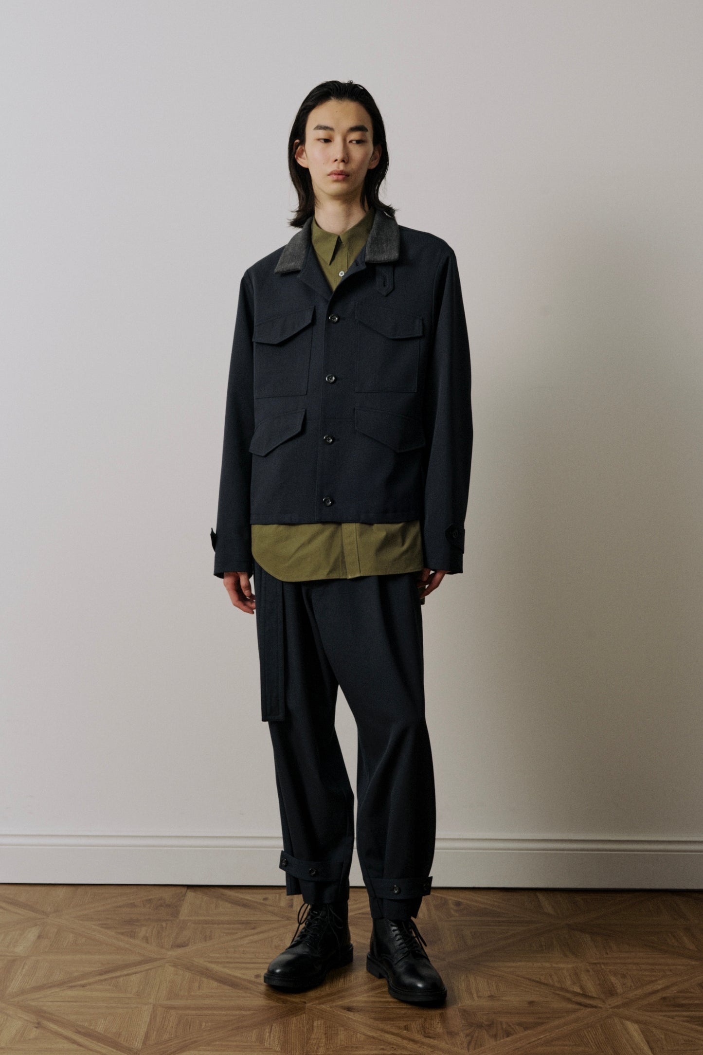 UJOH - Rib Collar 4 Pockets Blouson Navy