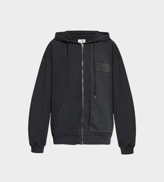 MM6 Maison Margiela - Zip-UP Patch Hoodie Blk