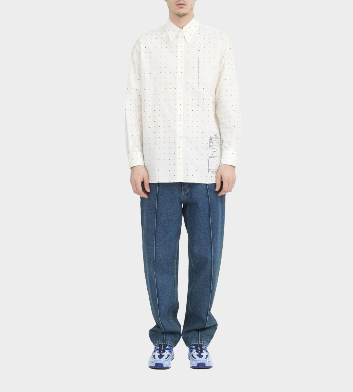 MM6 Maison Margiela - Pattern Print Shirt White