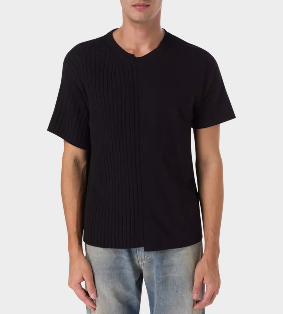 MM6 Maison Margiela - Half Sweater T-shirt Black