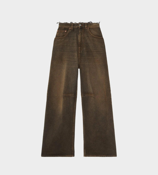 MM6 Maison Margiela - Brown Acid-wash Jeans M
