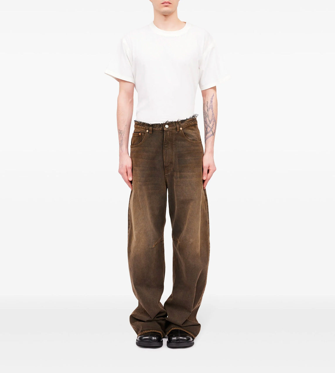 MM6 Maison Margiela - Brown Acid-wash Jeans M