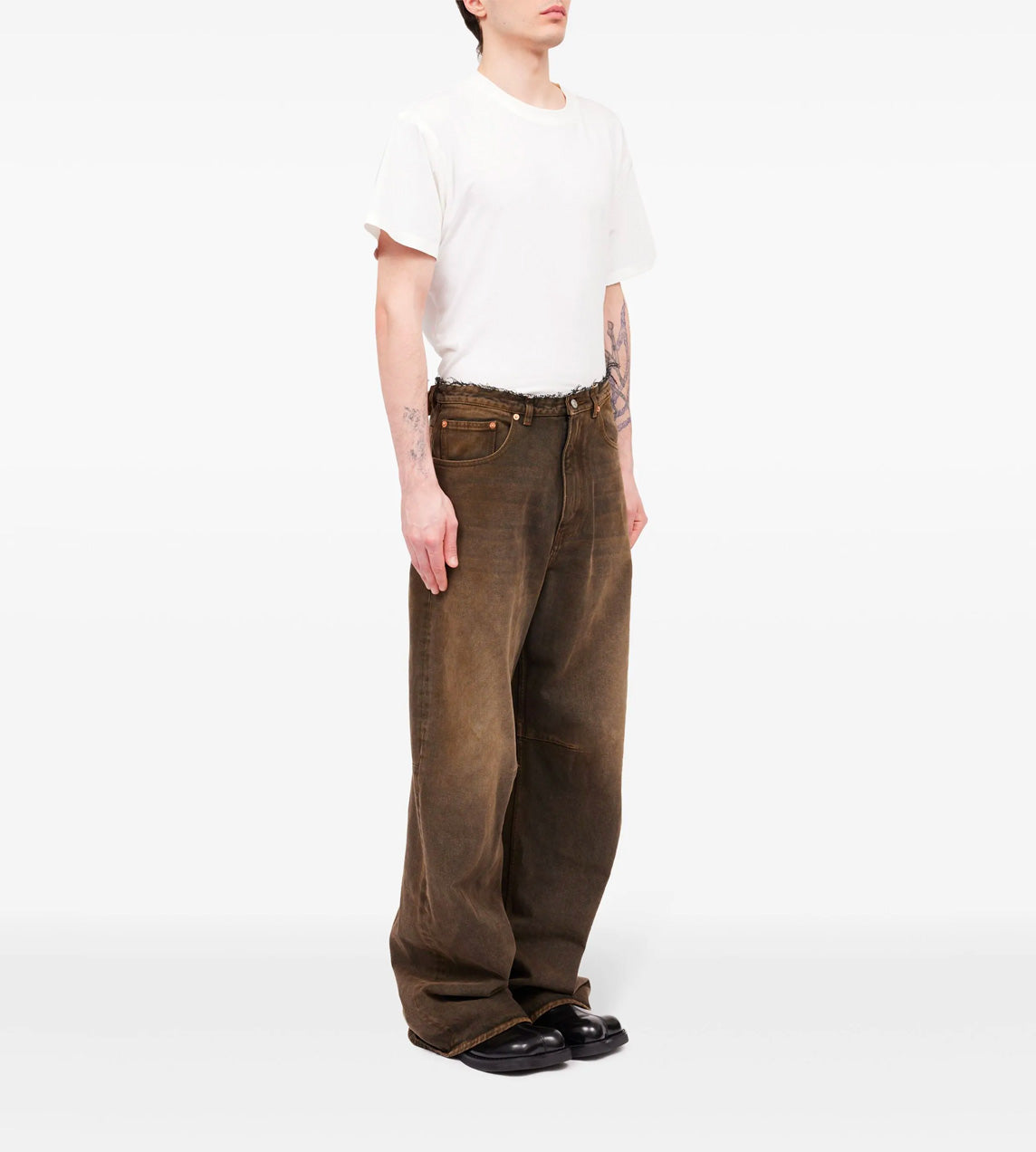 MM6 Maison Margiela - Brown Acid-wash Jeans M